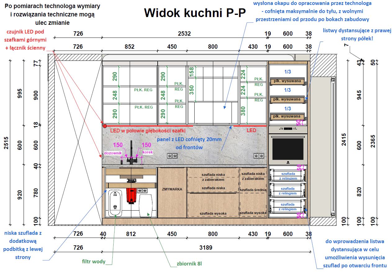 Projekt kuchni na wymiar