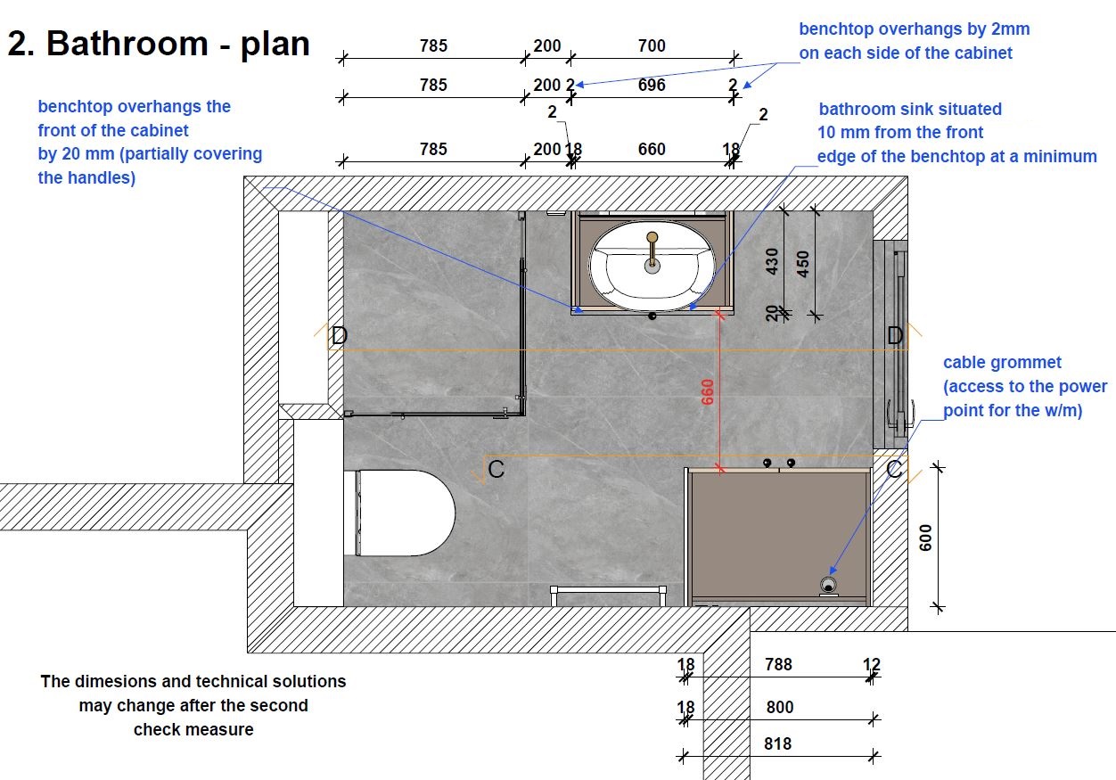 Bathroom – floor plan Bathroom furniture design